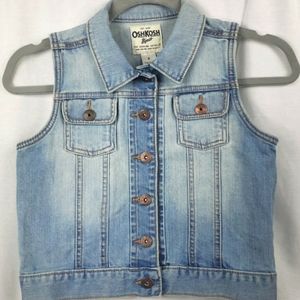 Oshkosh Girls Denim Vest Sz 8
